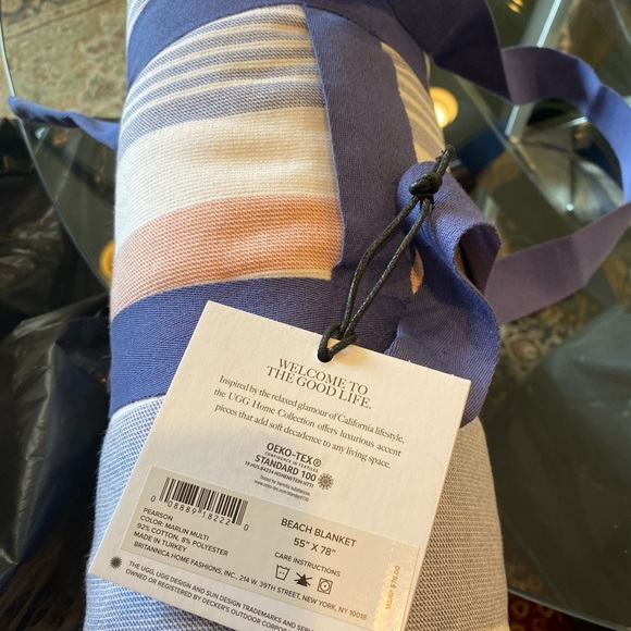 LAST ONE!!!  BNWT Authentic Ugg Fringed Beach Blanket - Picture 6 of 12